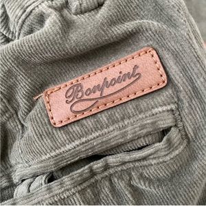 BONPOINT pants in color sage and mustard